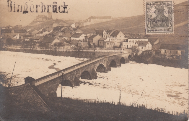 Bib Drususbruecke Eis vermutl 1929 Marke Dt Reich Vorderseite