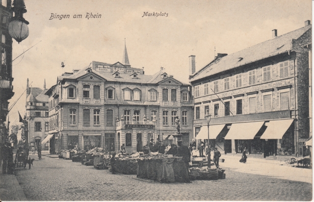 Bin Marktplatz Marktgeschehen post gel 1909