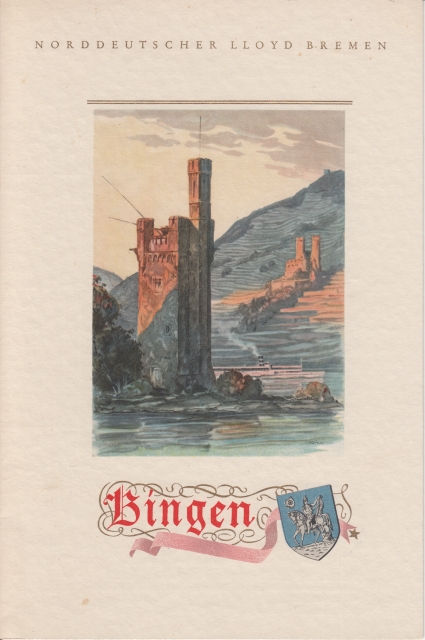 Maust Norddeutscher Llyd Bingen Menuekarte 1937