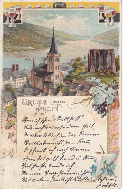 Rheingruss Litho Bacharach 1899