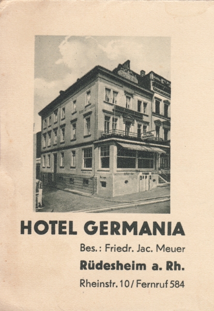 Rued Hotel Germania 30er Jahre Werbeprospekt 2