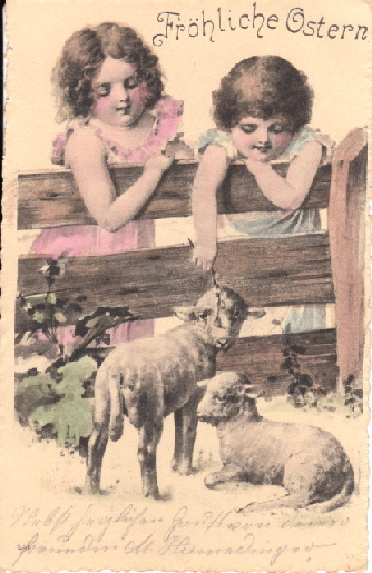 Ostergrusskarte 1904 bunt